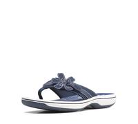 Clarks Women's Brinkley Flora Flip-Flop, Navy, 6 UK