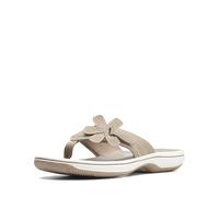 Clarks Women's Brinkley Flora Flip-Flop, Taupe Synthetic, 6.5 UK