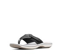 Clarks Women's Brinkley Jazz Flip Flop, Black Synthetic, 3 UK