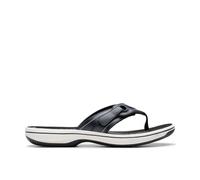 Clarks Women's Brinkley Reyna Black Flat Sandals, Flip Flops | Size: 7/Standard Fit
