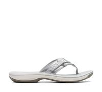 Clarks Brinkley Sea Silver Synthetic Flip Flops Silver
