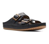 Clarks Women's Brookleigh Sun Sandal, Black Leather, 5.5 UK