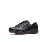 Clarks Women's Bryianne Bayla Sneaker, Black Leather, 5.5 UK