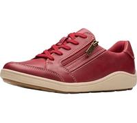 Clarks Women's Bryianne Bayla Sneaker, Red Leather, 3.5 UK