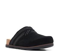 Clarks Women's Brynn Glide Clog, Black Leather, 3 UK