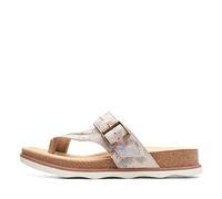 Clarks Women's Brynn Madi Flat Sandal, Sand Interest, 7 UK