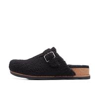 Clarks Womens Brynn Slide Clog, Black Textile, 7