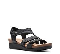 Clarks Women's Calenne Clara Wedge Sandal, Black Combi, 4 UK