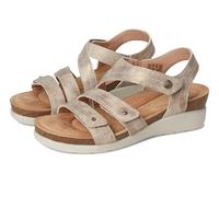 Clarks Women's Calenne Clara Wedge Sandal, Bronze Metallic Textile, 10 UK