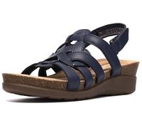 Clarks Women's Calenne Gracie, Navy Combi Coated Leather, 6.5 Wide