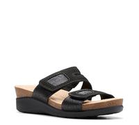 Clarks Women's Calenne Maye Wedge Sandal, Black Combi, 7.5 UK