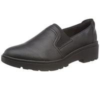 Clarks Women's Calla Rae Flat Slipper, Black (Black Leather), 7.5 UK