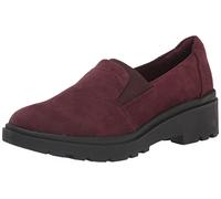 Clarks Women's Calla Rae Loafer Flat, Burgundy Suede, 7.5 UK Wide