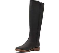 Clarks Women's Camzin Branch Fashion Boot, Black Leather, 3.5 UK
