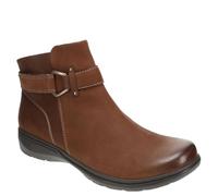 Clarks Women's Carleigh Drift Ankle Boot, British Tan Leather, 7 UK