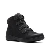 Clarks - Womens Carleigh Jade Boot, Color Black Nubuck, Size: 4.5 UK Wide