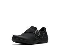 Clarks Women's Carleigh Jazz Loafer, Black Nubuck, 4.5 UK