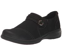 Clarks Women's Carleigh Pearl Loafer, Black Nubuck, 8.5
