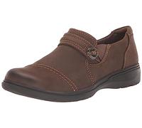 Clarks - Womens Carleigh Pearl Shoes, Color Taupe Nubuck, Size: 8.5 UK