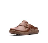 Clarks Women's Caroline Bay Mule, Tan Leather, 9.5 Wide