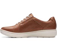 Clarks Women's Caroline Ella Sneaker, Tan Leathe, 7 Wide