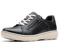 Clarks Women's Caroline Janna Sneaker, Black Leather, 5 UK
