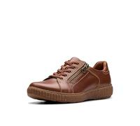 Clarks Women's Caroline Janna Sneaker, Tan Leather, 5.5 UK
