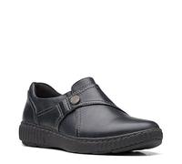 Clarks Women's Caroline Pearl Loafer, Black Leather, 4.5 UK