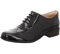 Clarks Womens Casual Clarks Hamble Oak Leather Shoes In Black Patent Wide Fit Size 8