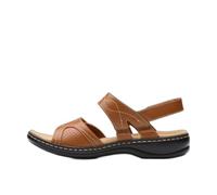 Clarks Women's Casual Sandal, Tan Leather, 4.5 UK