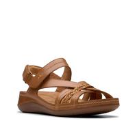 Clarks - Womens Cecily Strap Sandals, Color Tan Combi, Size: 4.5 UK Wide