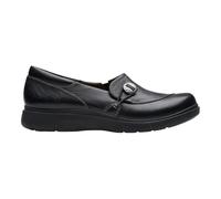 Clarks Originals Women's Slip-On Loafer Certina Ease, Black Leather, 8.5 Wide
