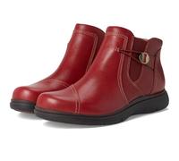 Clarks - Womens Certina Joy Boot, Color Red Leather, Size: 3.5 UK Wide