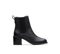 Clarks Women's Chamberly Top Ankle Boot, Black Leather, 3 UK