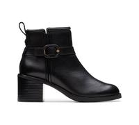 Clarks Chamberly Trim Leather Ankle Boot, Black, Size 6, Women Black