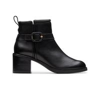 Clarks Chamberly Trim Leather Ankle Boot, Black, Size 8, Women Black