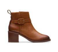 Clarks Women's Chamberly Trim Combat Boot, Mid Tan Lea, 8 UK
