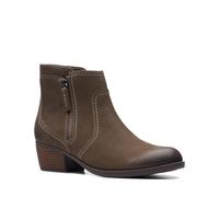 Clarks Women's Charlten Ave Ankle Boot, Slate Nubuck, 11 Wide