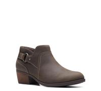 Clarks Women's Charlten Grace Ankle Boot Taupe Oily 7.5 Wide