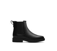 Clarks Women's Chelsea Boots Nella Top in Black Smooth Leather, black, 6.5 UK