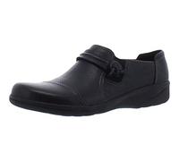 Clarks Women's Cheyn Madi Slip-On Loafer, Black Tumbled Leather, 4.5 UK