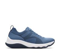 Clarks Women's Circuit Tie Denim Blue Knit Trainers | Size: 4/Standard Fit