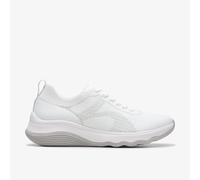 Clarks Womens Circuit Tie White Knit Shoes - Size UK 7