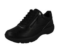Clarks Womens Clarks Zip Detail Trainers Tivoli Zip - Black Combination - UK 5.5