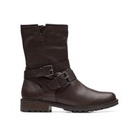 Clarks Women's Clarkwell Mid Fashion Boot, Dark Brown, 4.5 UK