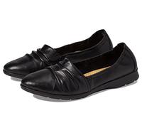 Clarks Women's Collection Ballet Flats, Black Leather, 6 UK