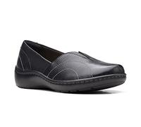 Clarks Womens Collection Loafer, Black Leat, 7