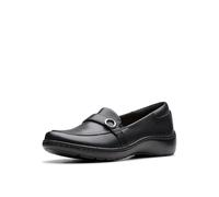 Clarks Women's Cora Amanda Loafer, Black Leather, 6 UK