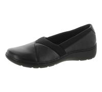 Clarks Women's Cora Charm Loafer, Black Leather, 4.5 UK.5 Wide