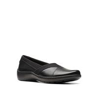 Clarks Women's Cora Charm Loafer, Black Leather, 7.5 UK Wide